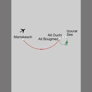 Das Tal der Glücklichen ab Marrakesch: _Karte_Marokko-im-tal-der-gluecklichen_copyright: Stepmap, 123map-2013 Daten: OpenStreetMap, Lizenz ODbL 1.0
