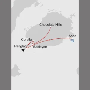 Naturschönheiten Bohols: _Karte_philippinen-naturschoenheiten-bohol_copyright: Stepmap, 123map-2013 Daten: OpenStreetMap, Lizenz ODbL 1.0