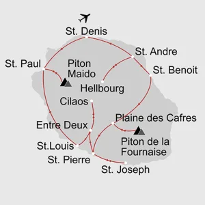 Klassisches La Réunion Standard ab Küstenregion: _Karte_reunion-klassisches-reunion_copyright: Stepmap, 123map-2013 Daten: OpenStreetMap, Lizenz ODbL 1.0