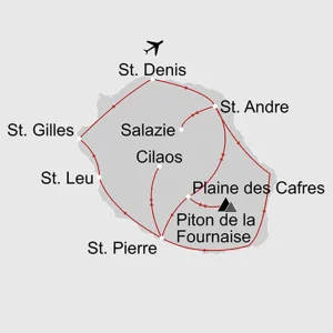 La Réunion Aktiv ab Küstenregion: _Karte_reunion-reunion-aktiv_copyright: Stepmap, 123map-2013 Daten: OpenStreetMap, Lizenz ODbL 1.0
