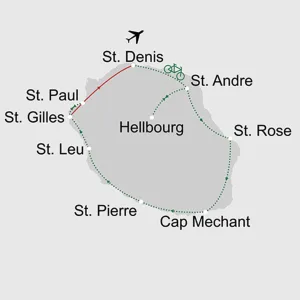 La Réunion mit dem Rad ab Küstenregion: _Karte_reunion-reunion-mit-dem-rad_copyright: Stepmap, 123map-2013 Daten: OpenStreetMap, Lizenz ODbL 1.0