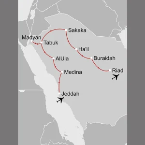 Unbekanntes Königreich: Saudi-Arabien erfahren ab Jeddah: _Karte_saudi-arabien-unbekanntes-koenigreich_copyright: Stepmap, 123map-2013 Daten: OpenStreetMap, Lizenz ODbL 1.0