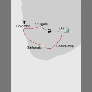 Soft Adventure Sri Lanka ab Colombo: _Karte_sri-lanka-soft-adventure-sri-lanka_copyright: Stepmap, 123map-2013 Daten: OpenStreetMap, Lizenz ODbL 1.0