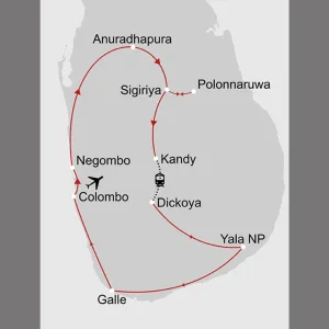 Sri Lanka für Genießer ab Colombo: _Karte_sri-lanka-sri-lanka-fuer-geniesser_copyright: Stepmap, 123map-2013 Daten: OpenStreetMap, Lizenz ODbL 1.0