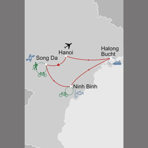 Familienabenteuer Vietnam ab Hanoi: _Karte_vietnam-familienabenteuer-vietnam_copyright: Stepmap, 123map-2013 Daten: OpenStreetMap, Lizenz ODbL 1.0