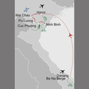 Vietnam Aktiv: Radfahren, Wandern und Paddeln ab Danang: _Karte_vietnam-vietnam-aktiv_copyright: Stepmap, 123map-2013 Daten: OpenStreetMap, Lizenz ODbL 1.0