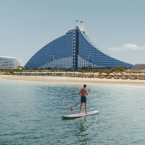 Jumeirah Beach Hotel in Dubai:  Jumeirah Beach Hotel - Stand Up Paddle