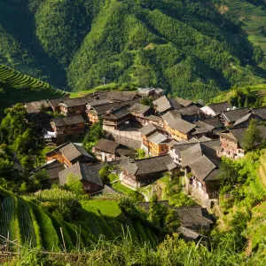 Soft Adventure rund um Guilin: China Guilin Dorf zwischen Reisterrassen