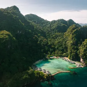 El Nido Resorts Lagen Island in Palawan:  El Nido Resort Lagen Island - Luftaufnahme