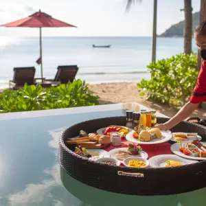 Anantara Rasananda Koh Phangan Villas in Ko Phangan:  Anantara Rasananda Koh Phangan Villas Floating Breakfast