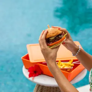 Canopy by Hilton Seychelles in Mahé:  Canopy by Hilton Seychelles - Beef Burger and Chips