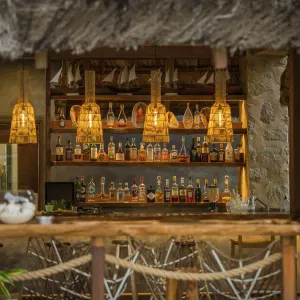 Les Lauriers Eco Hotel in Praslin:  Seychellen Les Lauriers Bar