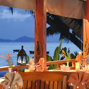 Villas de Mer Hotel in Praslin:  Seychellen Villas de Mer Hotel Restaurant