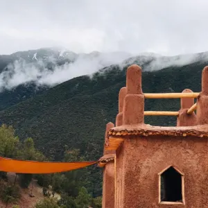 Kasbah La Dame Bija in Atlasgebirge:  Kasbah La Dame Bija - Ausblick