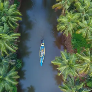 Streifzug durch Südindien ab Karnataka | Bengaluru: Indien Kerala Backwaters Luftaufnahme