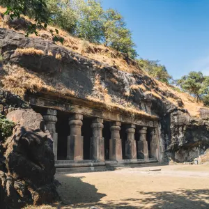 Elephanta - Höhlen in Mumbai: Indien Mumbai Elephanta-Höhlen