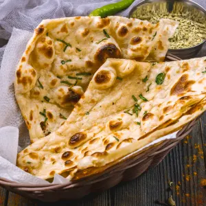 Land der Rajputen ab Delhi: Indien Naan Brot