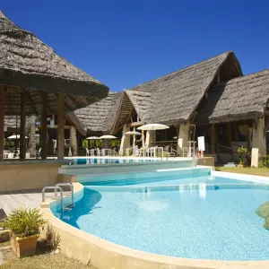 Les Lauriers Eco Hotel in Praslin:  Seychellen Les Lauriers Pool