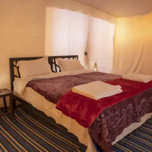 Touaregs Sahara Erg Lihoudi Standard Camp in Sahara Wüste | Drâa-Tal:  Marokko Sahara Erg Lihoudi Camp - Wohnbeispiel