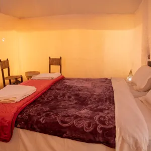 Touaregs Sahara Erg Lihoudi Standard Camp in Sahara Wüste | Drâa-Tal:  Marokko Sahara Erg Lihoudi Camp - Wohnbeispiel