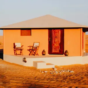 Silent Dunes Camp in Wüste:  Oman Silent Dunes Camp Bungalow