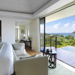 Raffles Seychelles in Praslin:  Raffles Seychellen Oceanview Pool Villa
