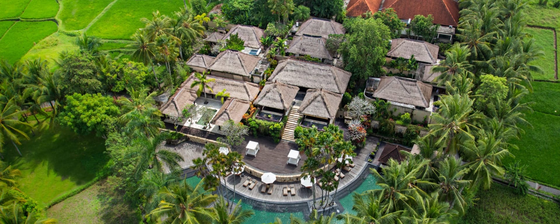 The Ubud Village Resort & Spa in Zentral-Bali | Ubud:  The Ubud Village Resort and Spa - Luftaufnahme