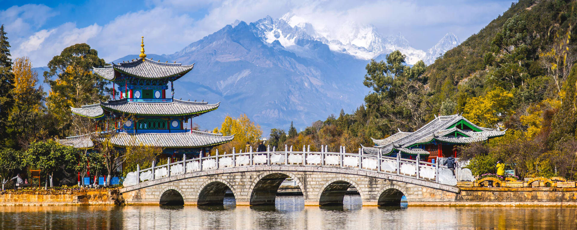 Yunnan Panorama auf der Tea Horse Road ab Lijiang: China Lijiang