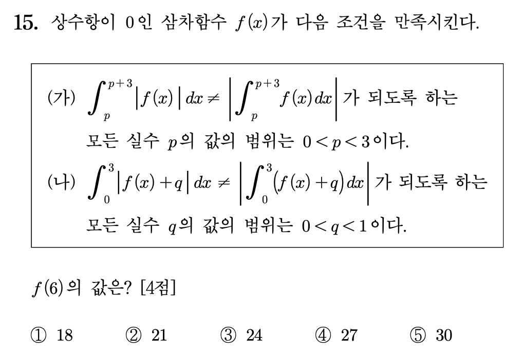 2027학년도 6월 모의평가 수학 공통 15번 문제 이미지