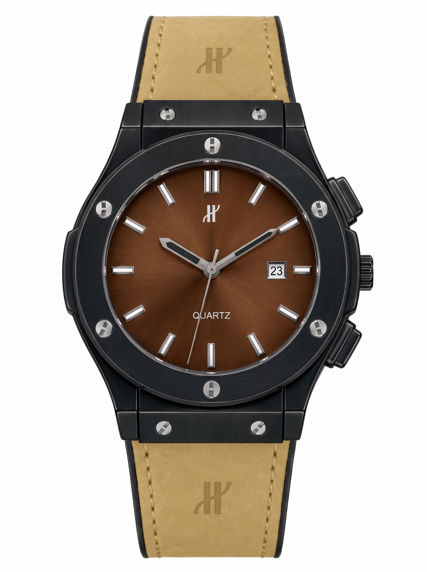 ublot Style Brown Dial Quartz Watch