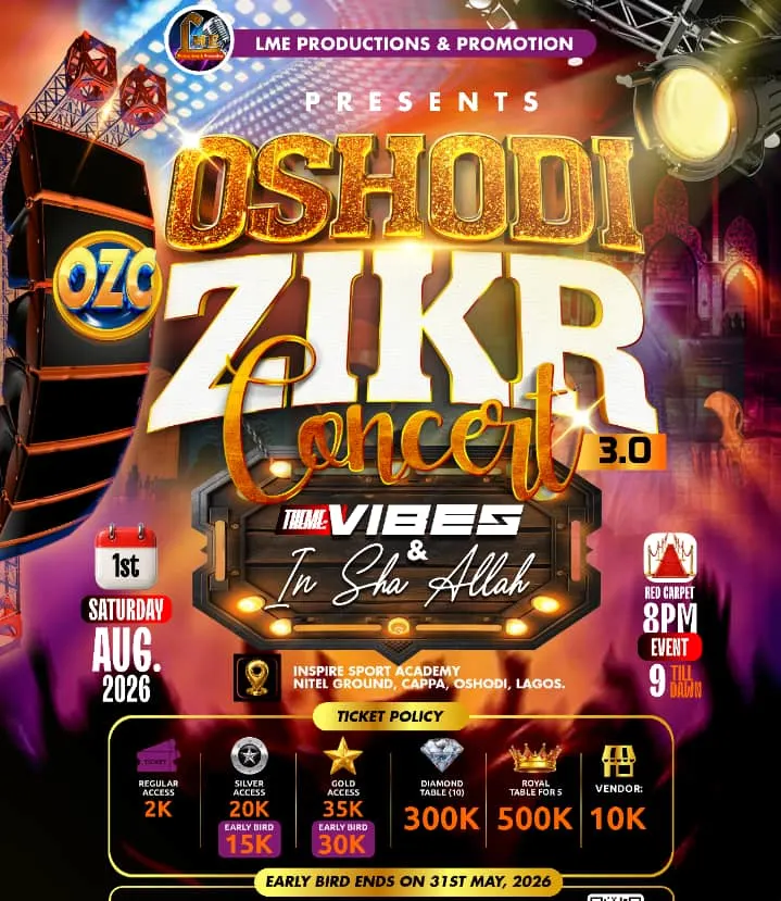 OSHODI ZIKR CONCERT (OZC 3.0) | Tix Africa