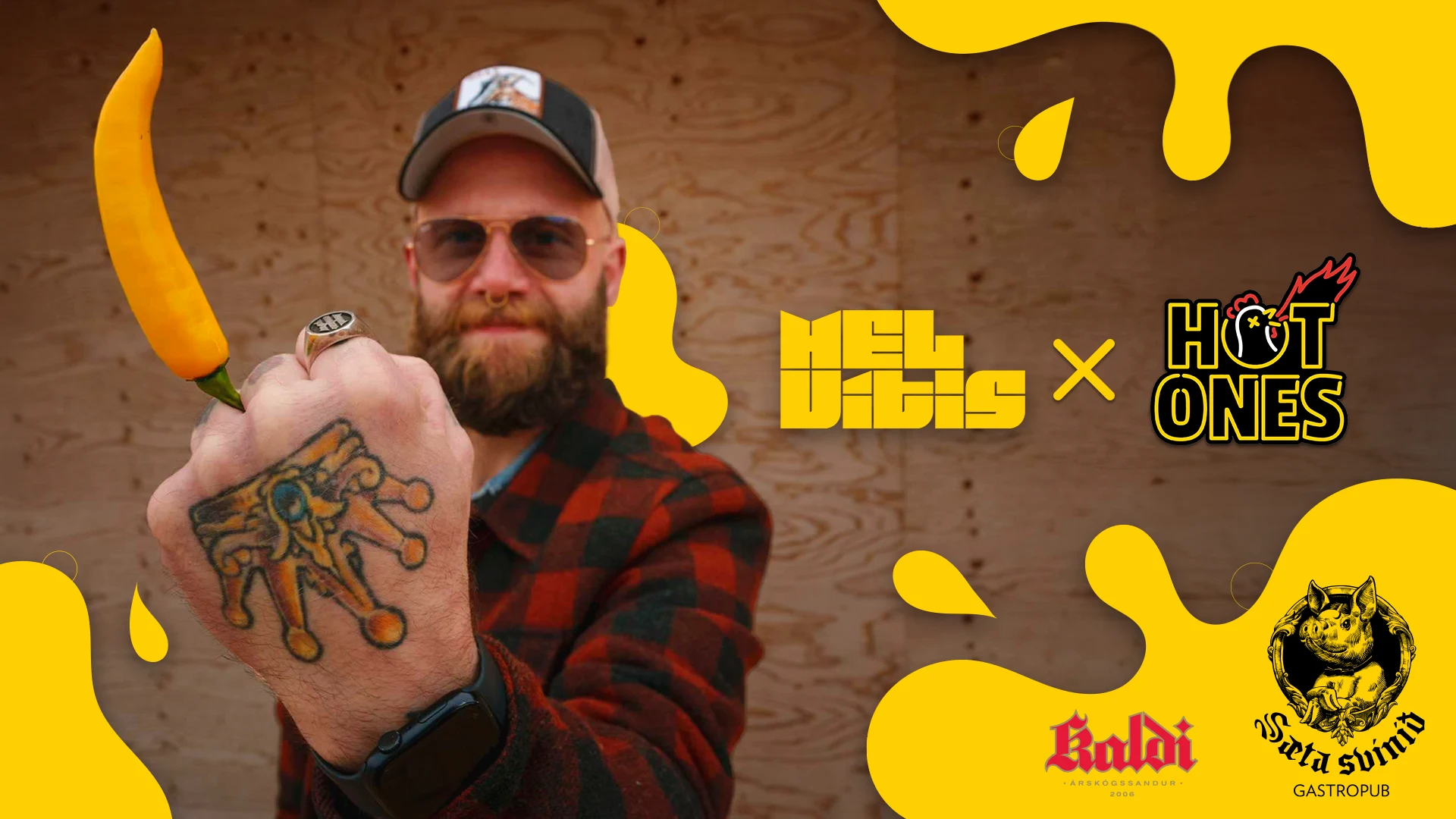 Helvítis Hot Ones kvöld á Sæta Svíninu!