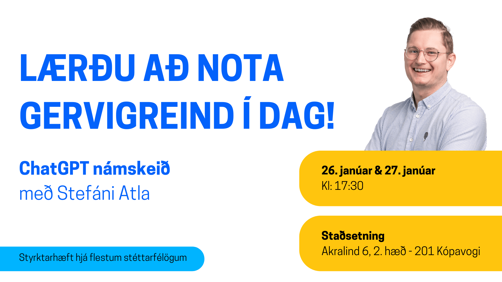 ChatGPT námskeið með Stefáni Atla