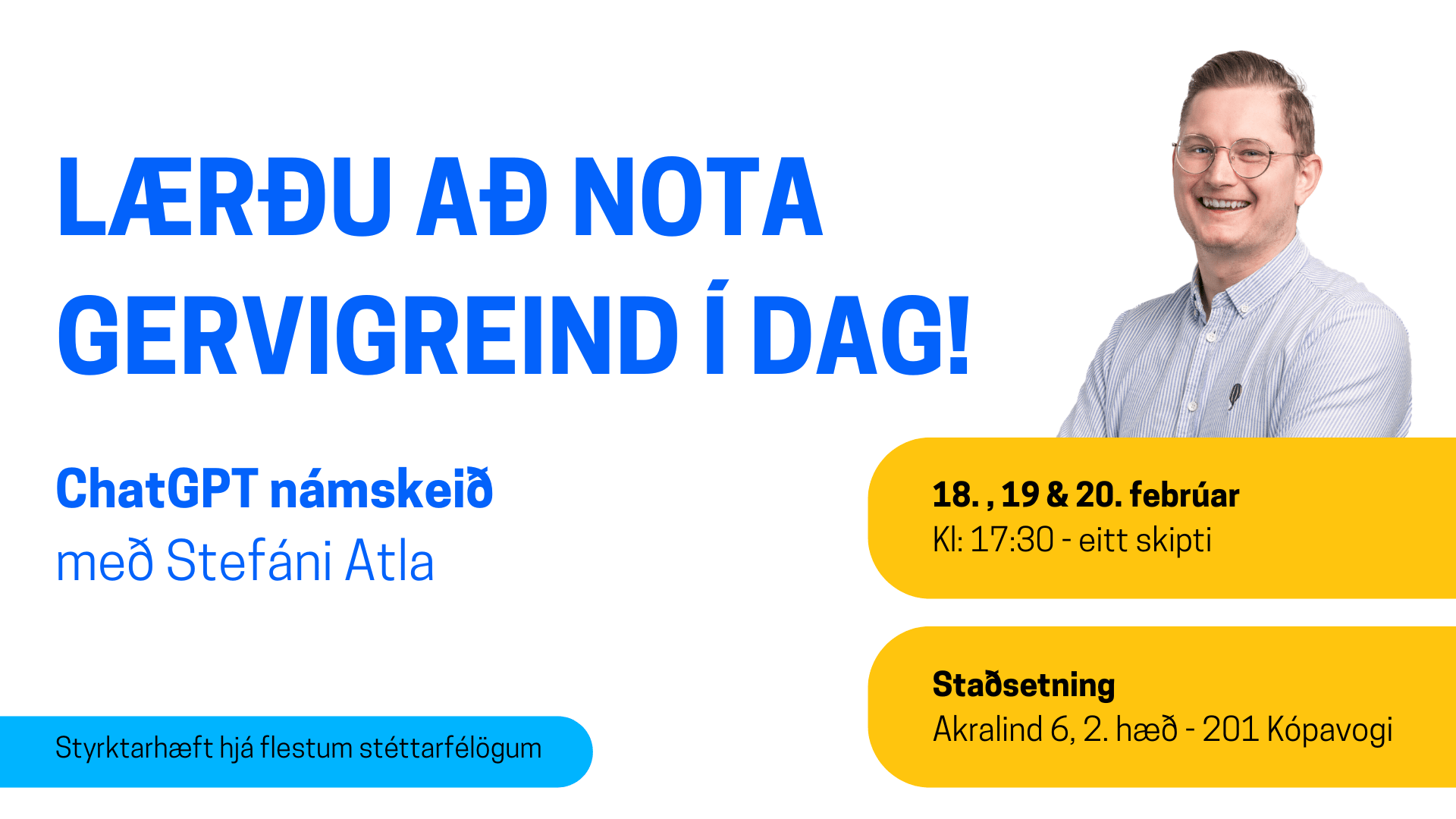 ChatGPT námskeið með Stefáni Atla