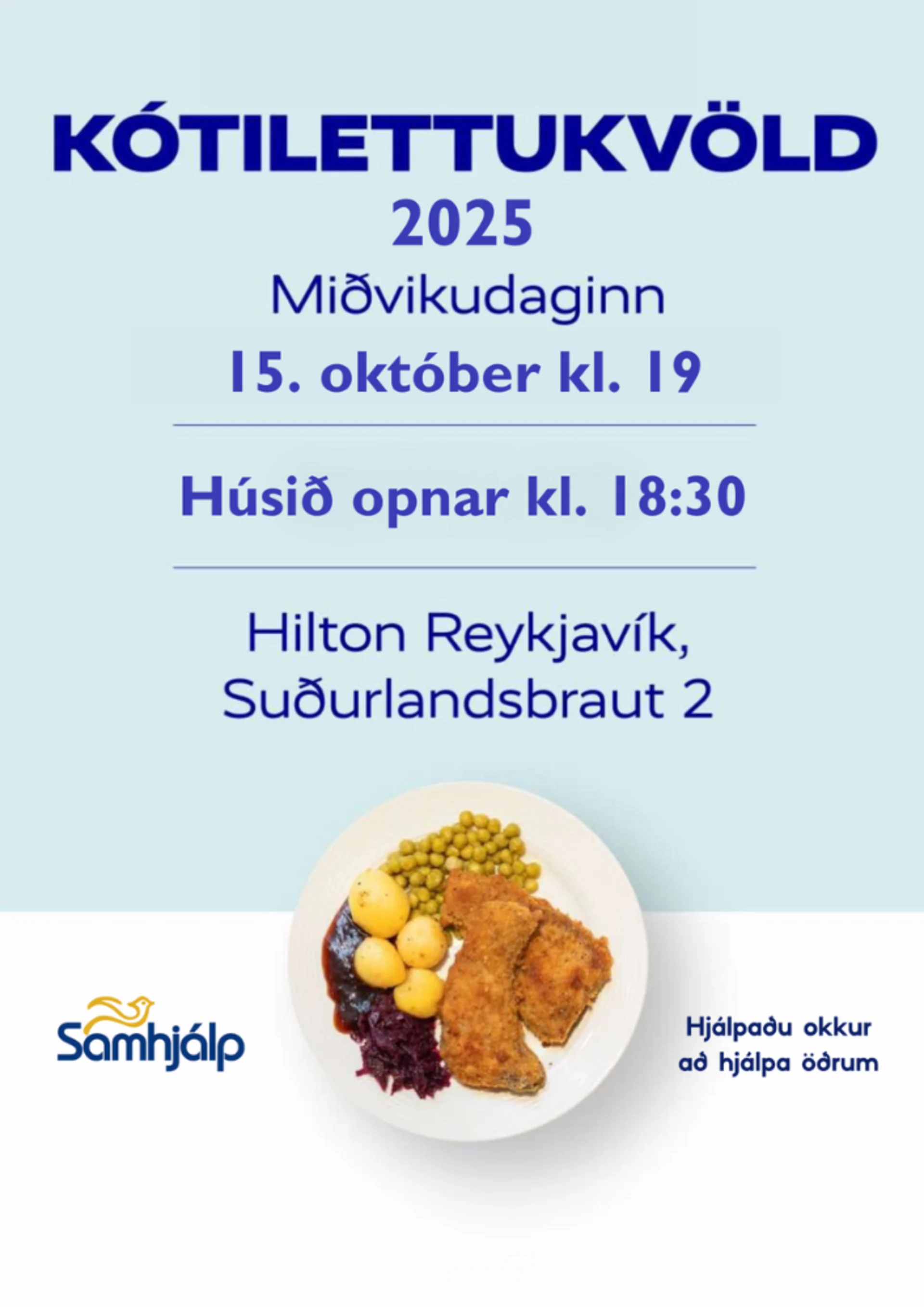 Kótilettukvöld Samhjálpar 2025