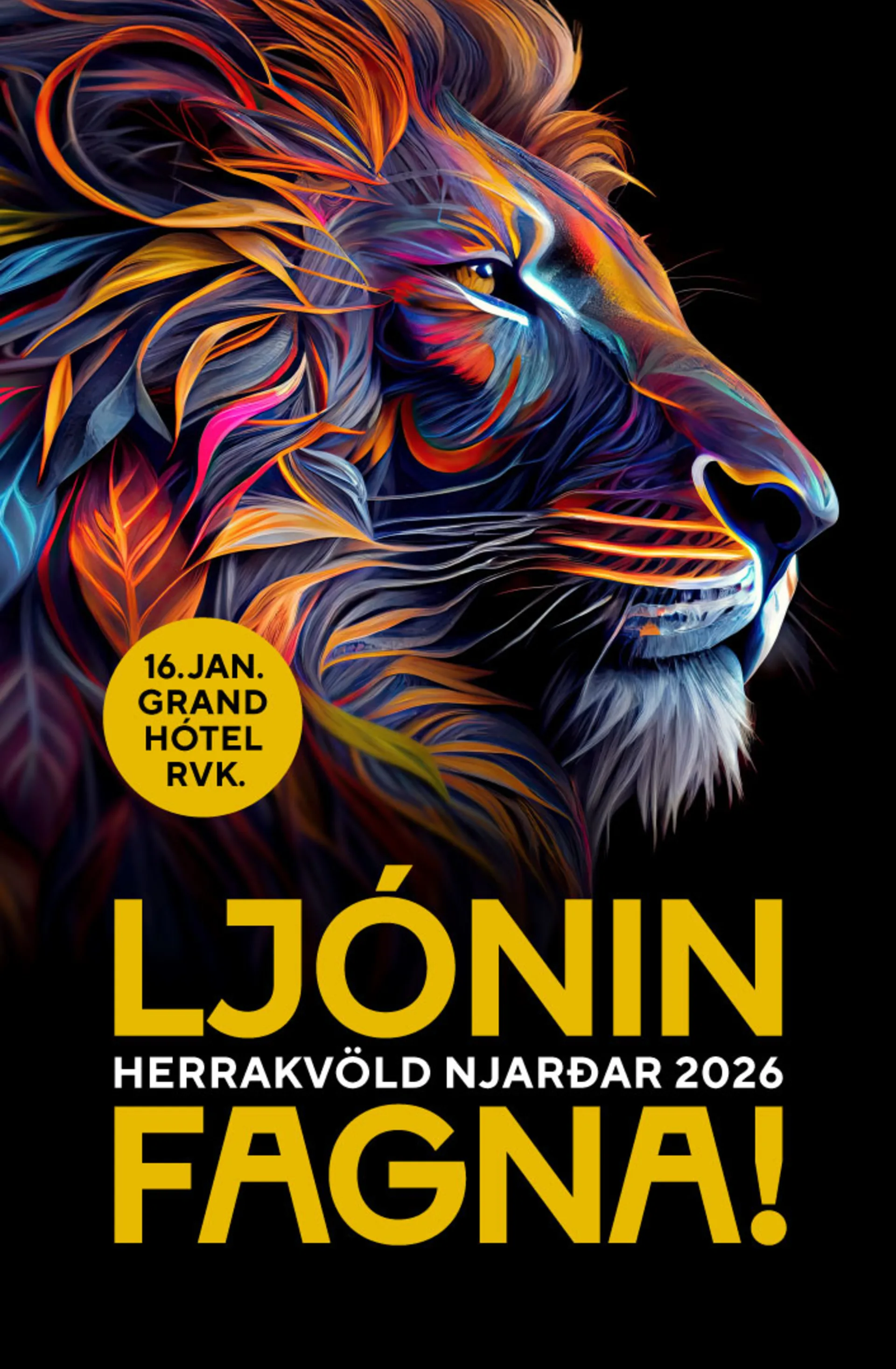 HERRAKVÖLD NJARÐAR - GÓÐGERÐARKVÖLDVERÐUR OG LISTAVERKAUPPBOÐ