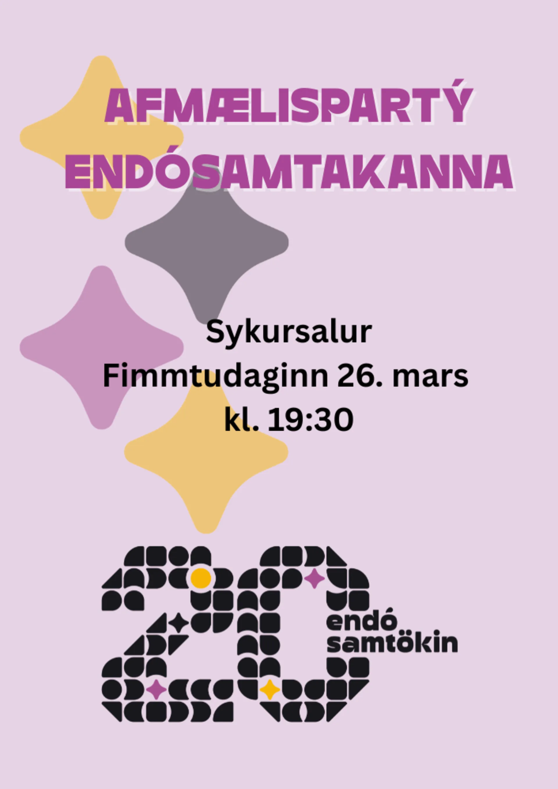20 ára afmæli Endósamtakanna