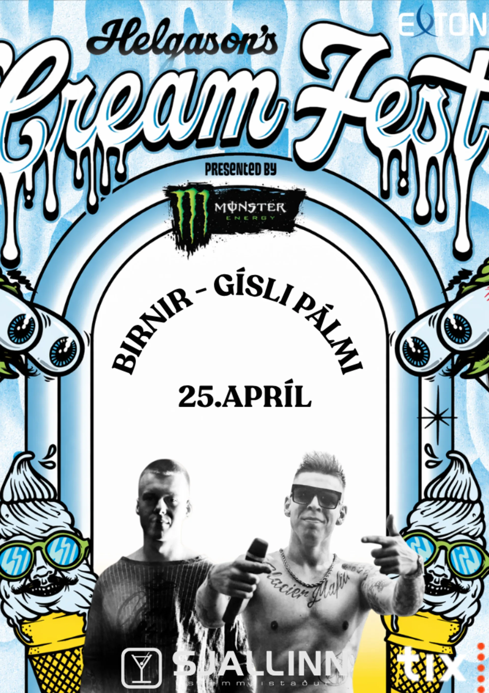 CREAM FEST – BIRNIR & GÍSLI PÁLMI Í SJALLANUM