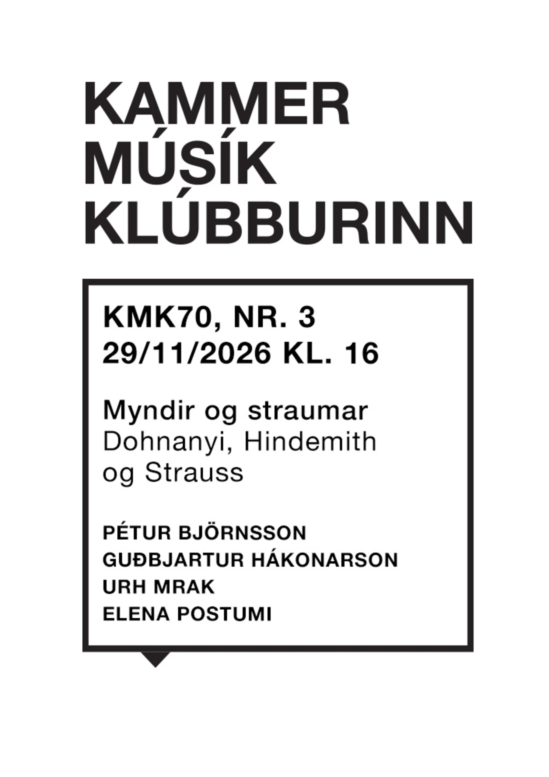 KMK70, NR. 3: Myndir og straumar