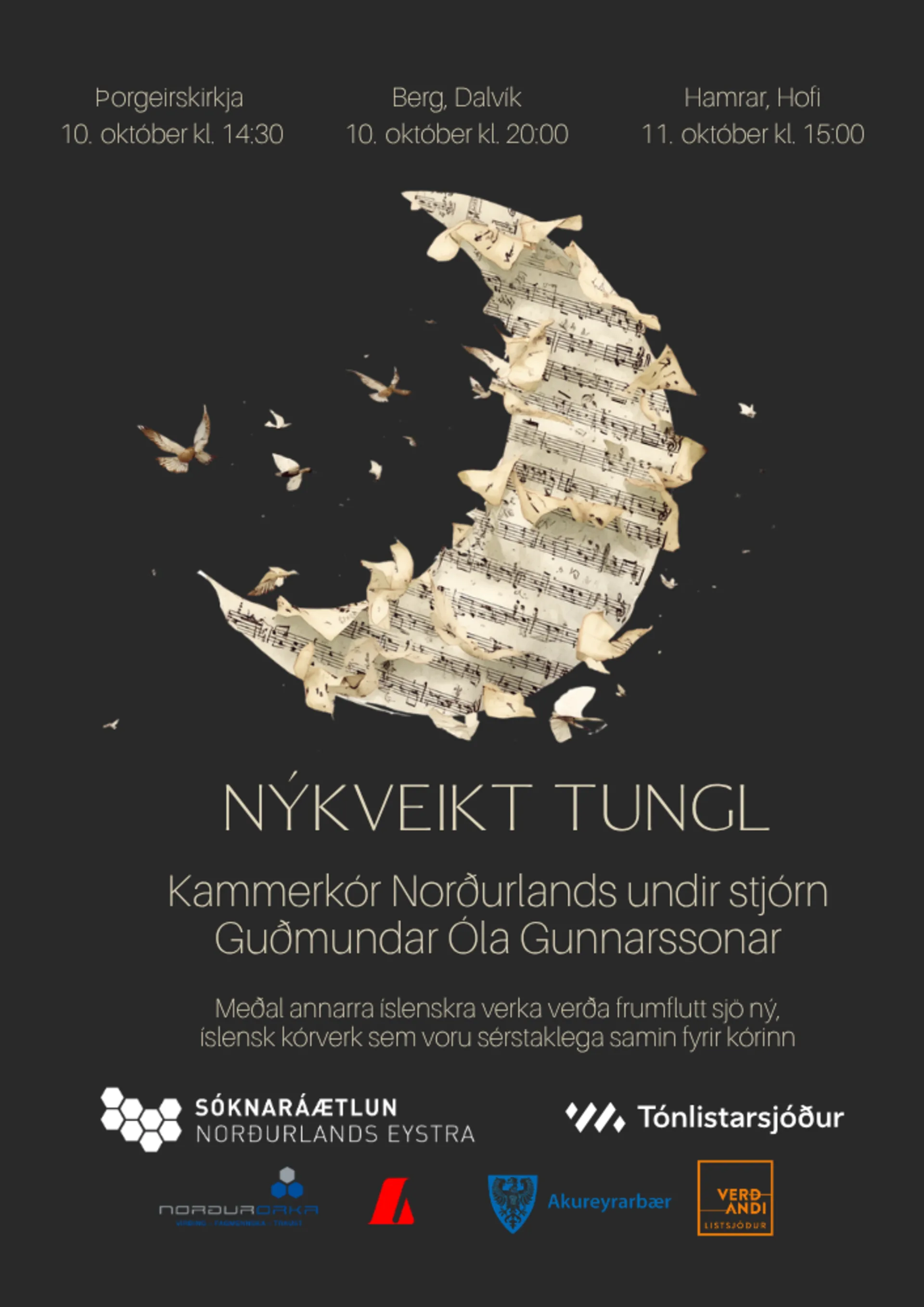 Nýkveikt tungl - Kammerkór Norðurlands undir stjórn Guðmundar Óla Gunnarssonar
