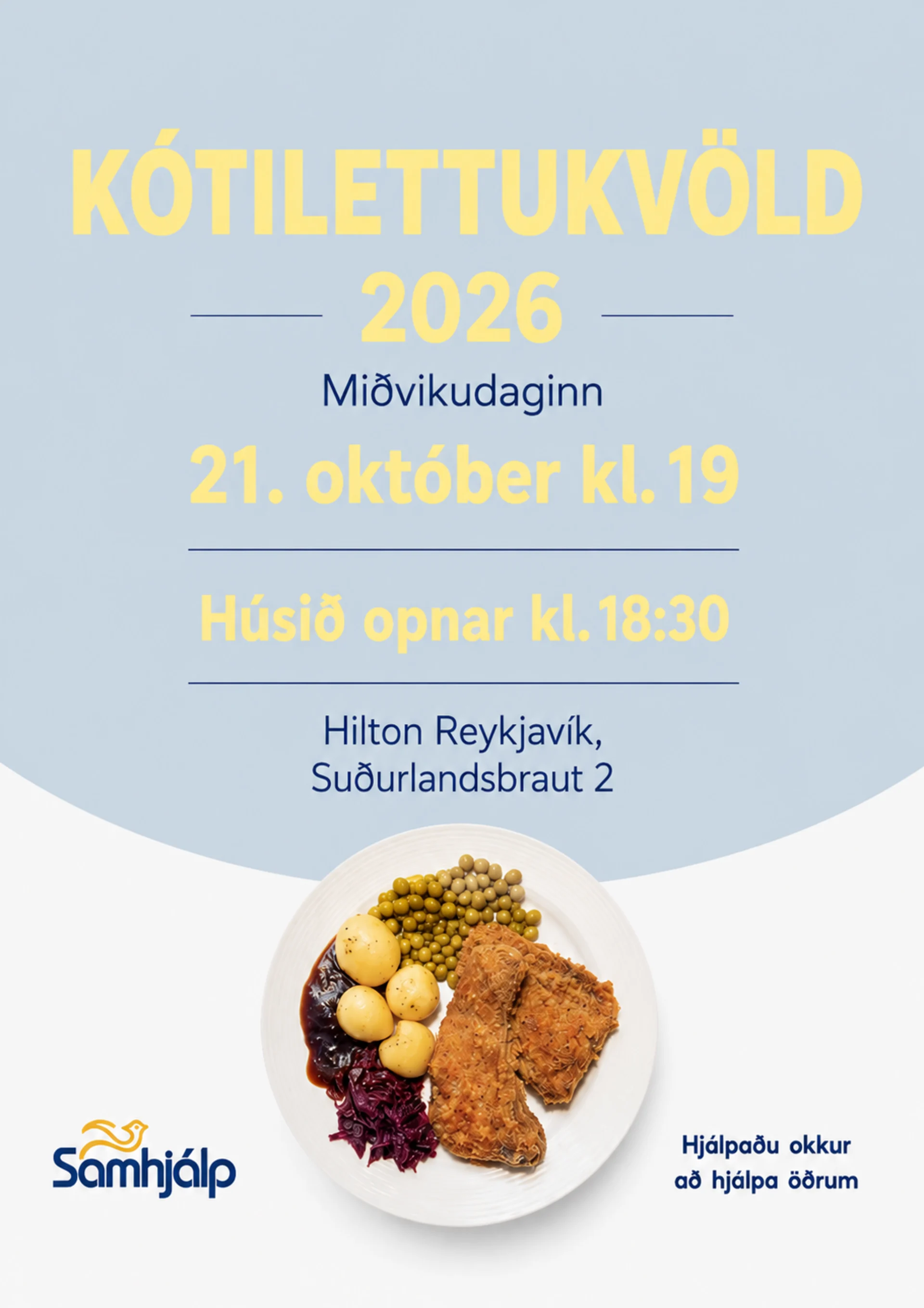 Kótilettukvöld Samhjálpar 2026