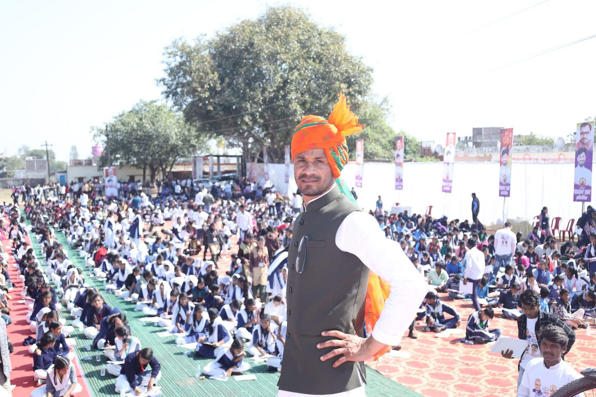 Pramod Rajput at a public gathering