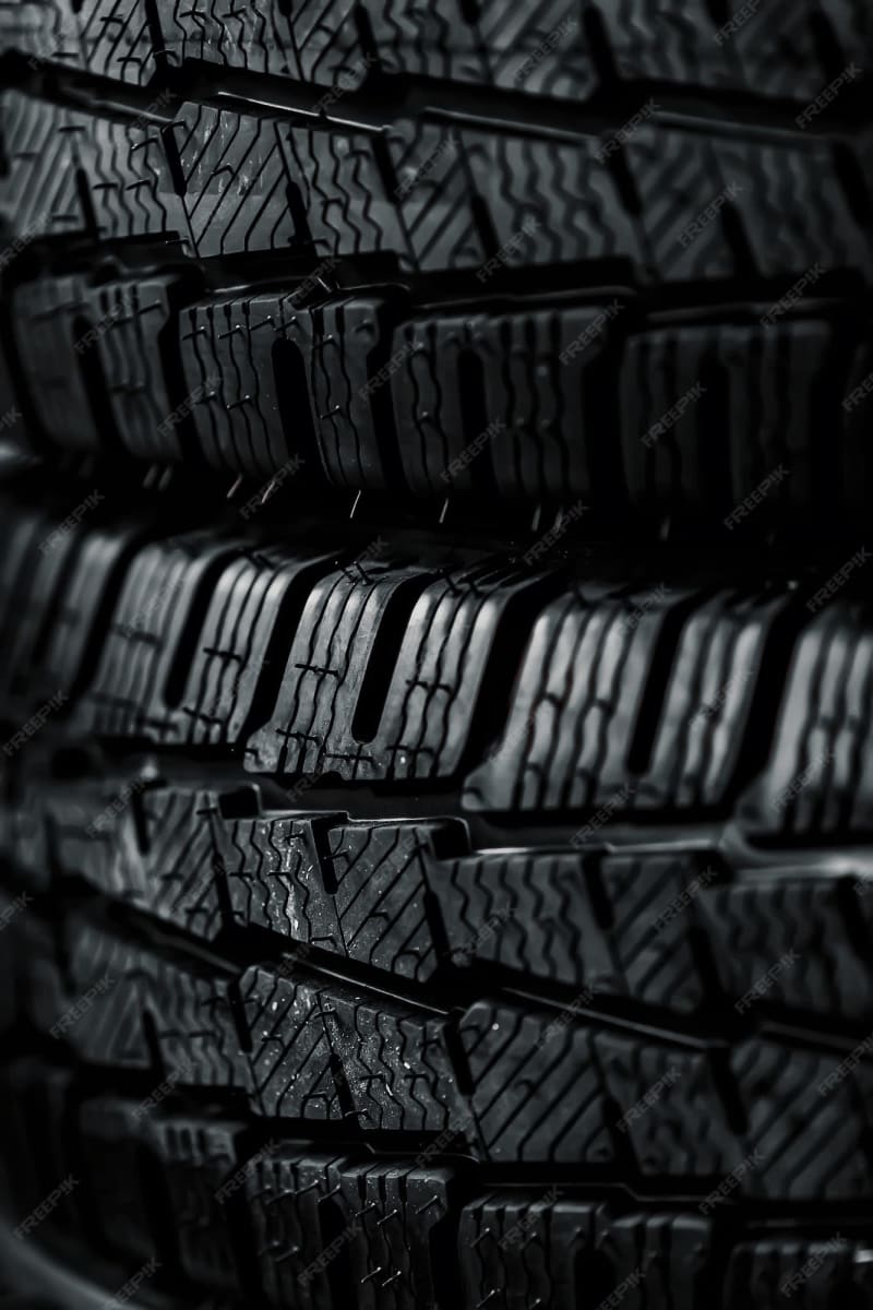 Winter tires close up