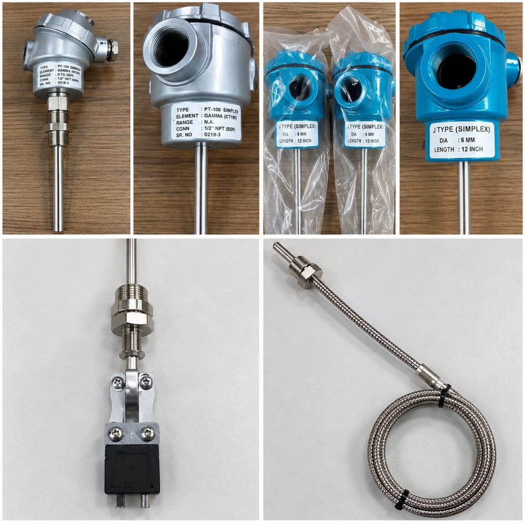 Temperature Sensors (PT-100, Thermocouple)