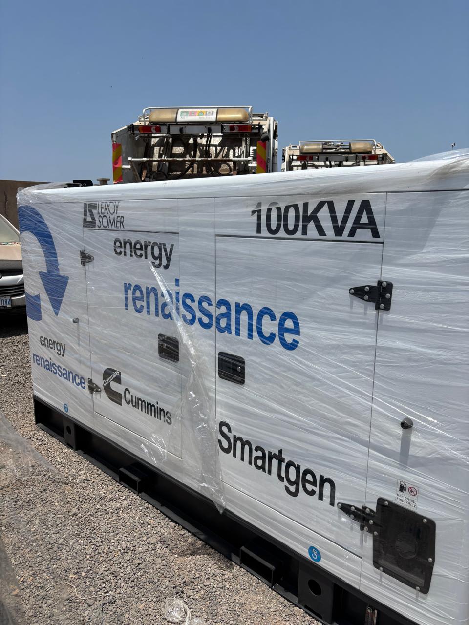 Groupes électrogènes neufs 100 kVA, lot de deux