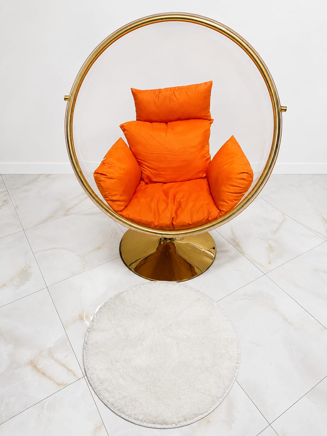 Lot de 3 fauteuils Bubble neufs avec tapis assortis