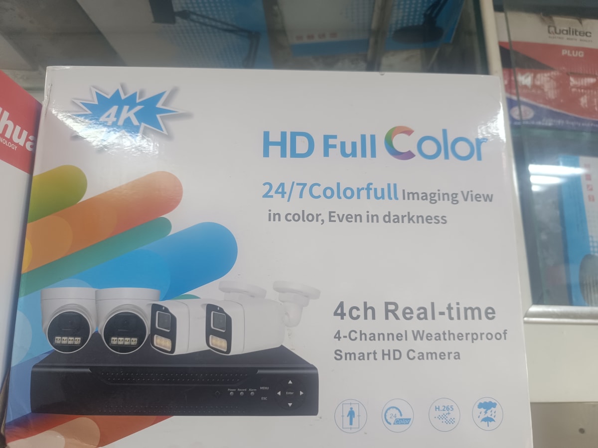 Kit vidéosurveillance 4K HD Full Color, 4 caméras