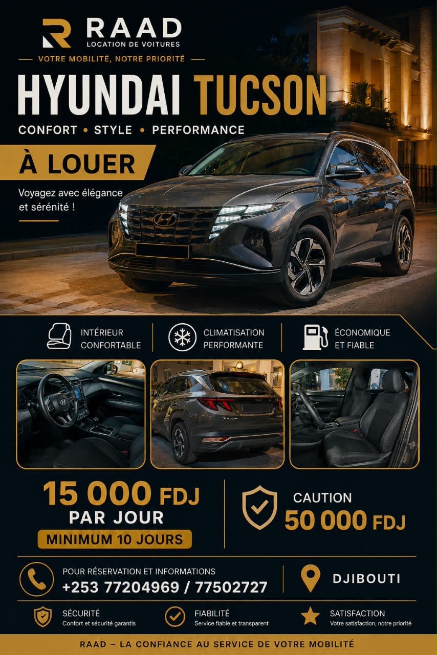 Hyundai Tucson à louer - confort et style, diesel automatique
