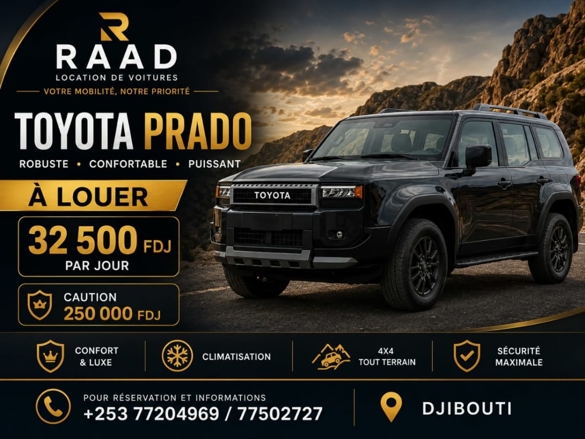 Toyota Prado 4x4 à louer - confort et sécurité garantis