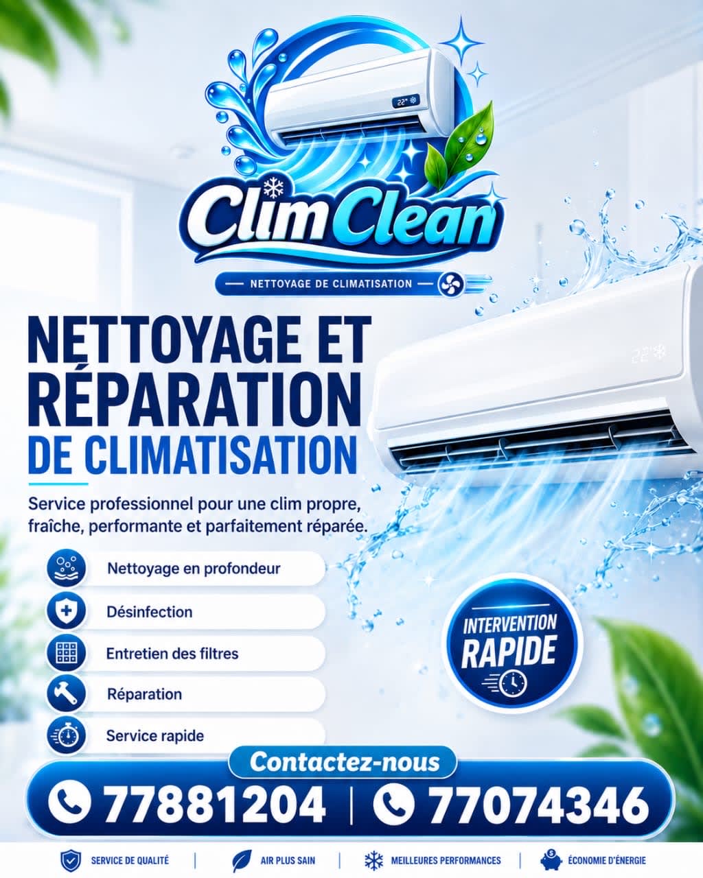 Nettoyage et réparation de climatisation à domicile